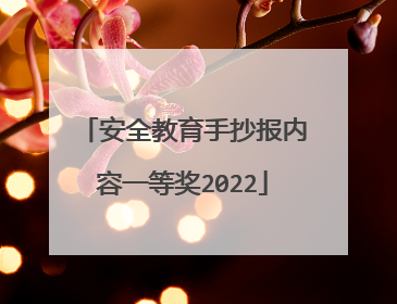 安全教育手抄报内容一等奖2022