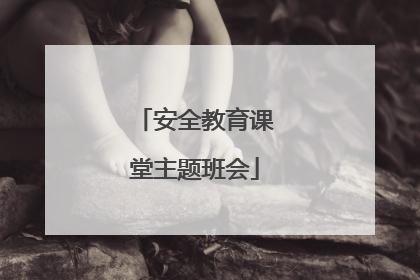 安全教育课堂主题班会