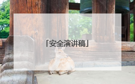 安全演讲稿