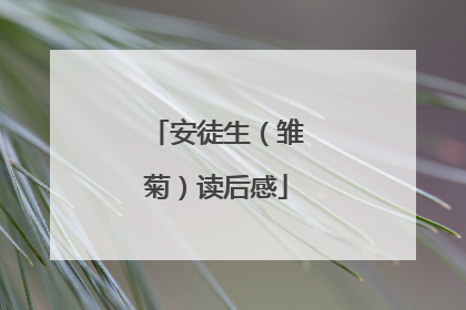 安徒生(雏菊)读后感