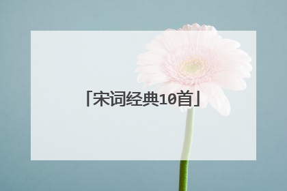 宋词经典10首