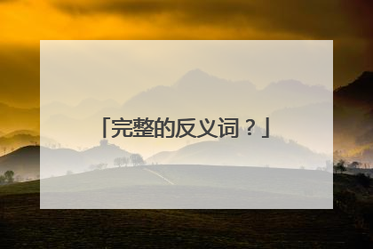 完整的反义词?