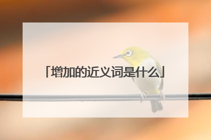 增加的近义词是什么