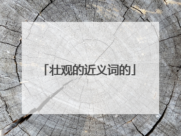 壮观的近义词的