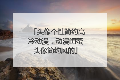 头像个性简约高冷动漫,动漫闺蜜头像简约风的