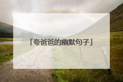 夸爸爸的幽默句子