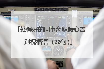 处得好的同事离职暖心告别祝福语 (20句)