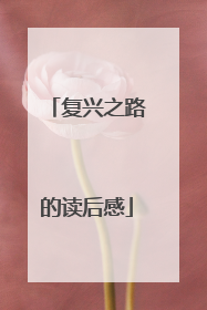 复兴之路的读后感