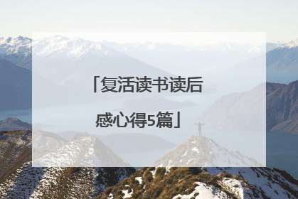 复活读书读后感心得5篇