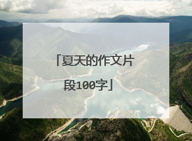 夏天的作文片段100字