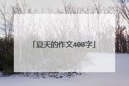 夏天的作文400字