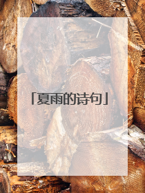 夏雨的诗句