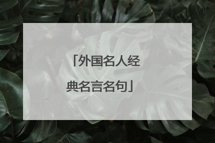 外国名人经典名言名句