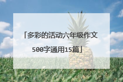 多彩的活动六年级作文500字通用15篇