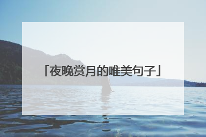 夜晚赏月的唯美句子