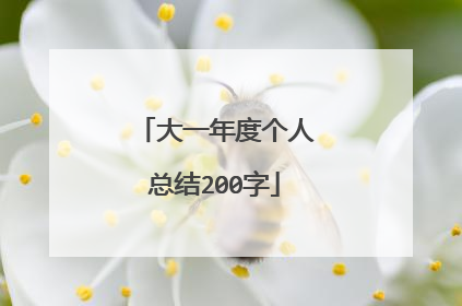 大一年度个人总结200字