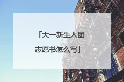 大一新生入团志愿书怎么写