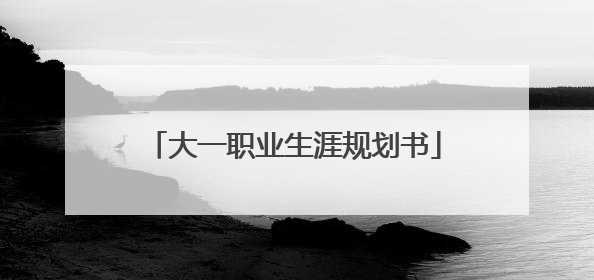 大一职业生涯规划书