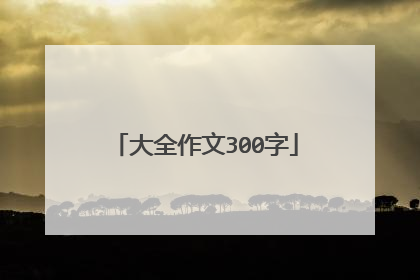 大全作文300字