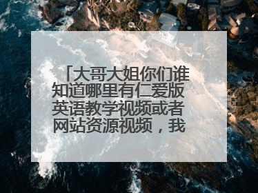 大哥大姐你们谁知道哪里有仁爱版英语教学视频或者网站资源视频,我出100悬赏