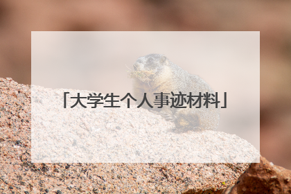 大学生个人事迹材料