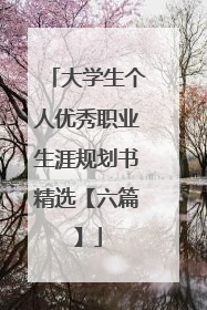 大学生个人优秀职业生涯规划书精选【六篇】