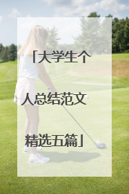 大学生个人总结范文精选五篇