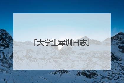 大学生军训日志