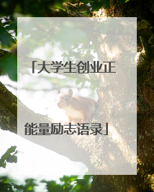 大学生创业正能量励志语录