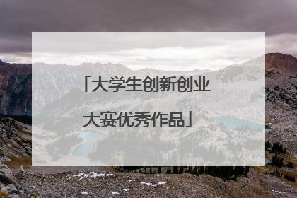 大学生创新创业大赛优秀作品