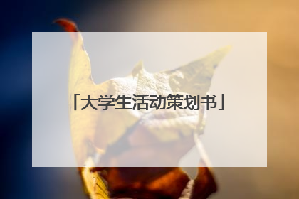 大学生活动策划书