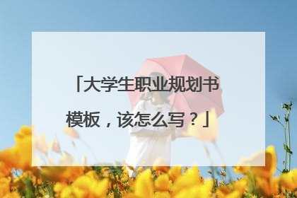 大学生职业规划书模板,该怎么写?
