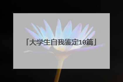 大学生自我鉴定10篇