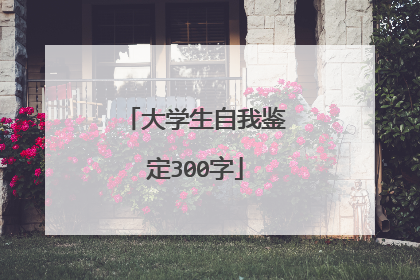 大学生自我鉴定300字