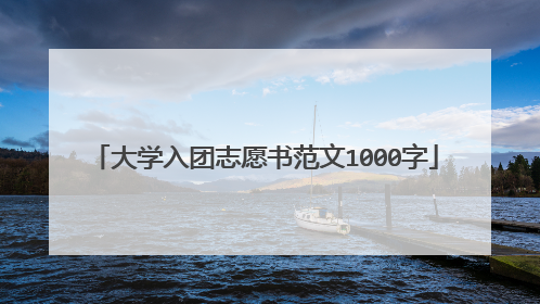 大学入团志愿书范文1000字
