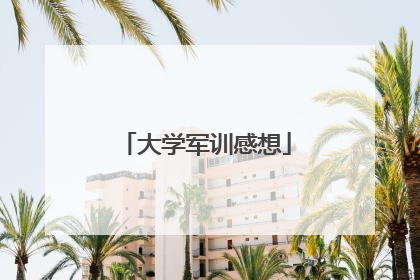 大学军训感想