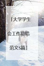 大学学生会工作总结范文5篇