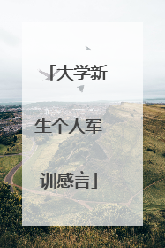 大学新生个人军训感言