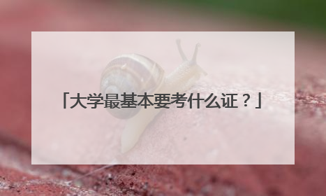 大学最基本要考什么证？