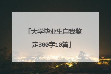 大学毕业生自我鉴定300字10篇