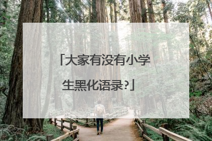 大家有没有小学生黑化语录?