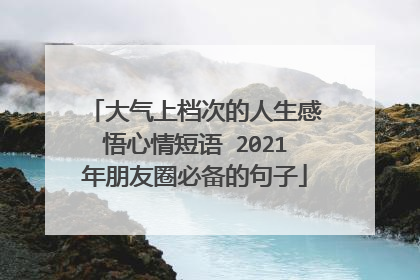 大气上档次的人生感悟心情短语 2021年朋友圈必备的句子