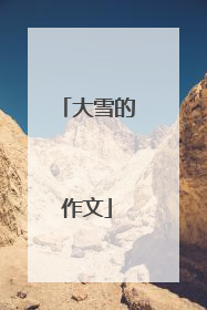 大雪的作文