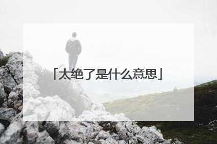 太绝了是什么意思