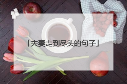 夫妻走到尽头的句子