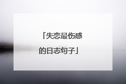 失恋最伤感的日志句子