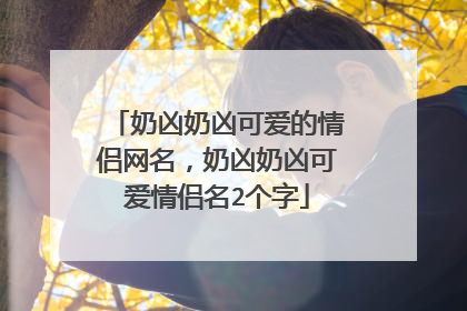 奶凶奶凶可爱的情侣网名,奶凶奶凶可爱情侣名2个字