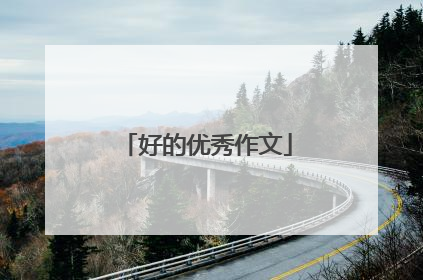 好的优秀作文