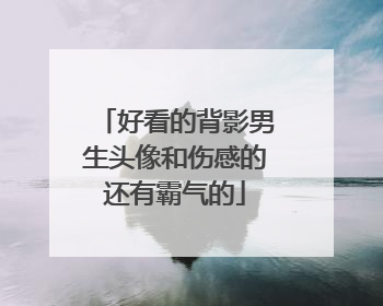 好看的背影男生头像和伤感的还有霸气的