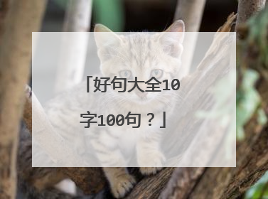 好句大全10字100句?